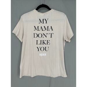 Justin Bieber Shirt Women Large Beige Purpose Tour Dont Like You Graphic Tee